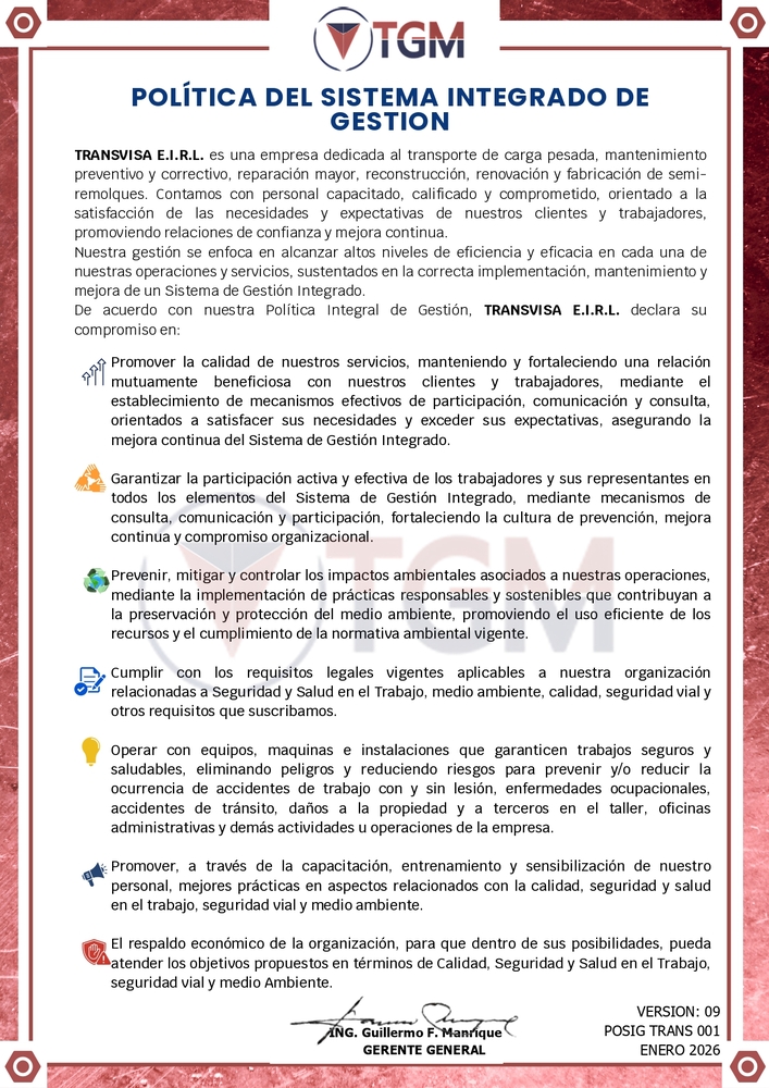 Política de SIG